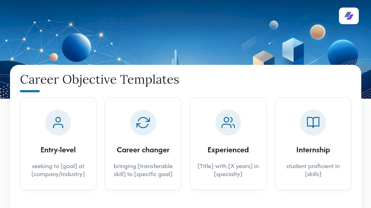 Comparison of career objective statement templates