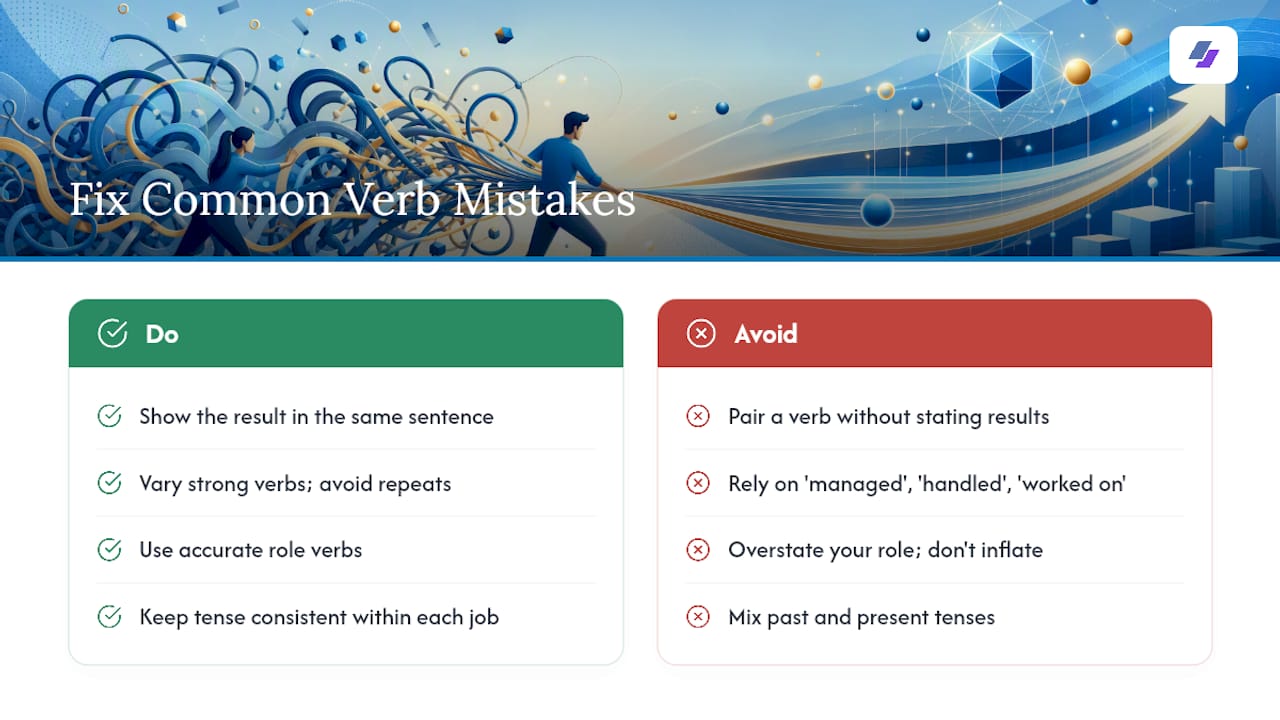 Common Mistakes That Undercut Strong Verbs — overview diagram