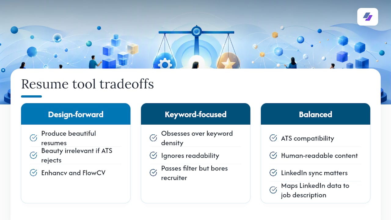 What actually matters when choosing a resume tool in 2026 — overview diagram