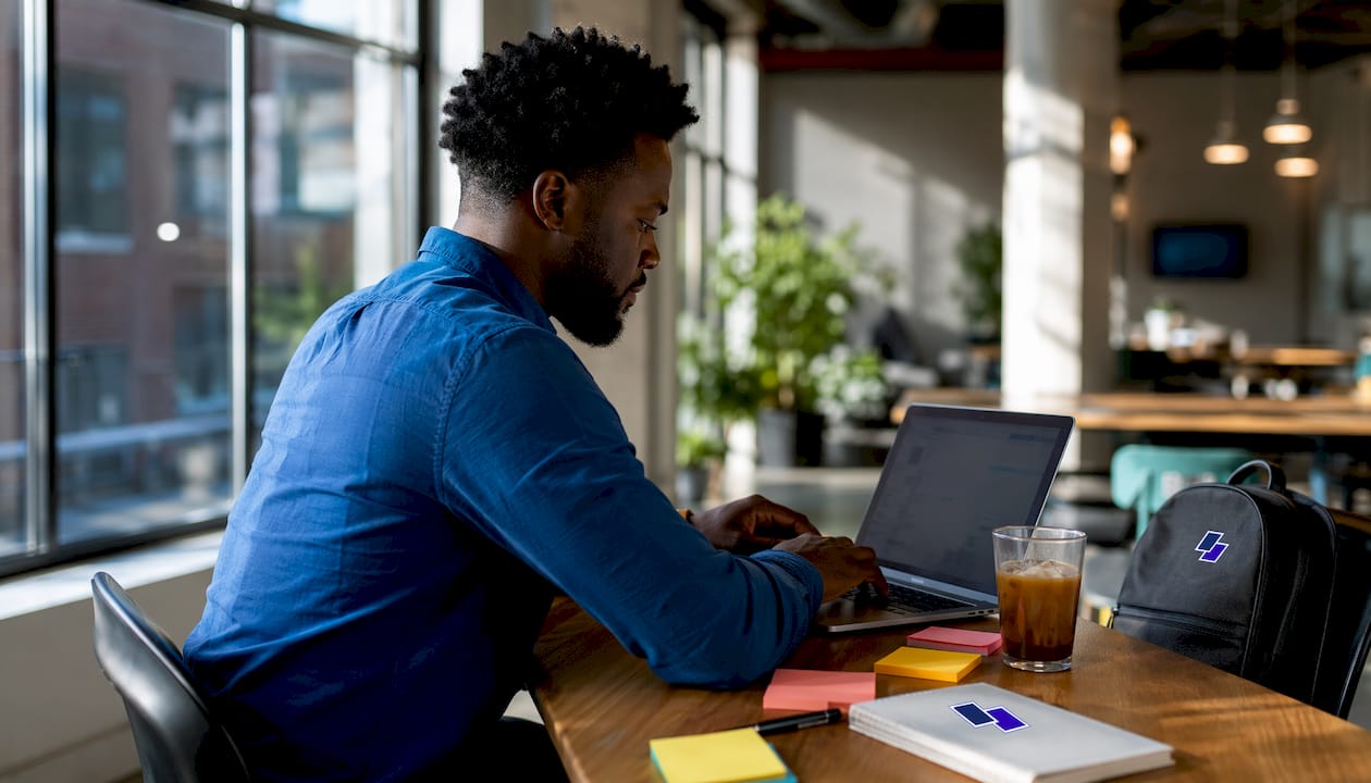 Hands customizing resume with job description in café
