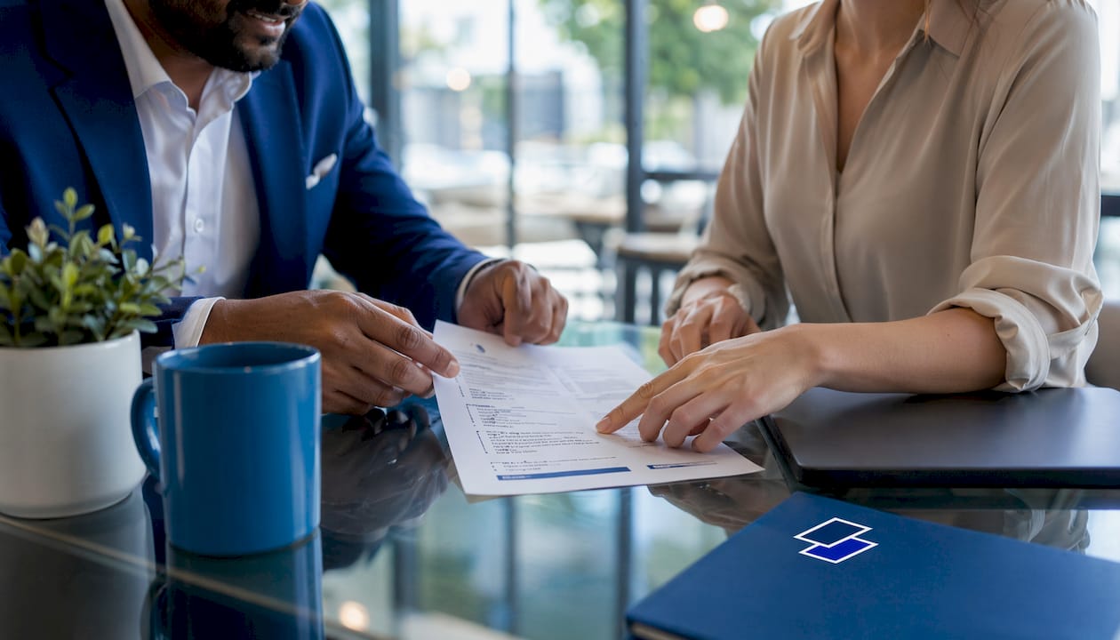 Hands reviewing professionally formatted resume printout